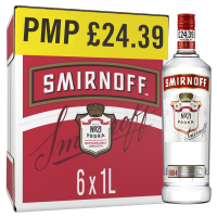 Smirnoff No. 21 Vodka 1L Bottle PMP £24.39