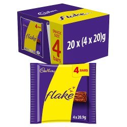 Cadbury Flake Chocolate Bar 4 Pack Multipack 80g