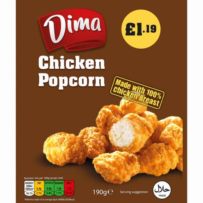 Dima Chicken Popcorn 190g Price Marked £1.19