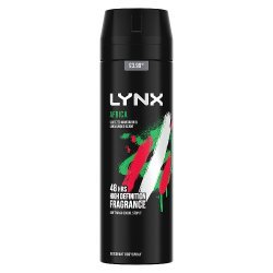 LYNX BODYSPRAY AFRICA GOAT OF FRAGRANCE PM 3.99 200ml