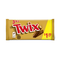 TWIX CHOCOLATE BISCUIT BAR 3 PACK PM 1.89 120g