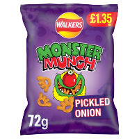 MONSTER MUNCH PICKLED ONION SNACKS 1.35PMP 72g