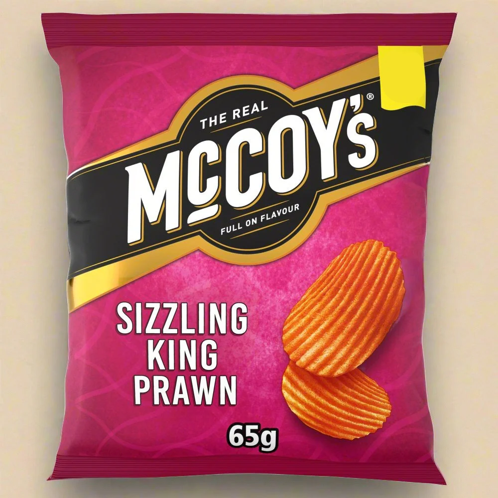 MCCOYS SIZZLING KING PRAWN CRISPS PM 1.35 65g