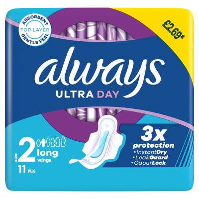 ALWAYS ULTRA DAY LONG (SIZE 2) WINGS PM 2.69 11pack