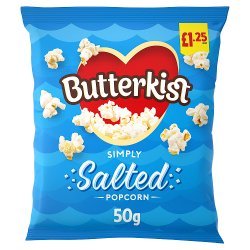 Butterkist Simply Salted Popcorn 50g, £1.25 PMP