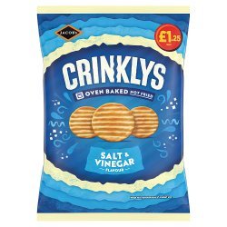 JACOBS CRINKLYS SALT & VINEGAR FLAVOUR PM 1.25 90g