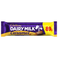 CADBURY DAIRY MILK CARAMEL CHOCOLATE BAR PM 89P 45g