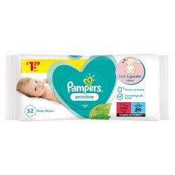 PAMPERS BABY WIPES SENSITIVE 52pack