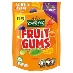 ROWNTREE VEGAN FRUIT GUMS POUCH PM 1.25 120g