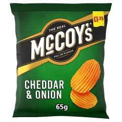 MCCOY''S  CHEDDAR & ONION CRISPS PM 1.25 65g