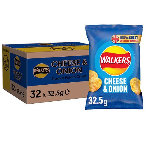 Walkers Cheese & Onion Crisps 32.5g